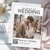 Foto Hoesje Magazin QR Code Wedding Kaart