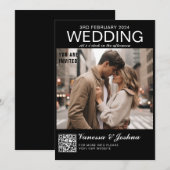 Foto Hoesje Magazin QR Code Wedding Kaart (Voorkant / Achterkant)