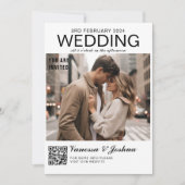 Foto Hoesje Magazin QR Code Wedding Kaart (Voorkant)