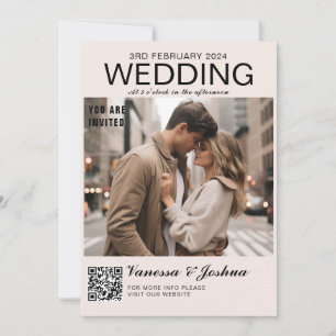 Foto Hoesje Magazin QR Code Wedding Kaart