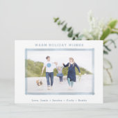 FOTO HOLIDAIRE KAART| Kerstmis met kuststrand Feestdagenkaart (Staand voorkant)