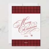FOTO HOLIDAY KAART | Buffalo Check Santa Flannel (Achterkant)