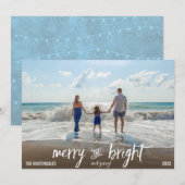 FOTO HOLIDAY-KAART | Kerstkerst in strand Feestdagenkaart (Voorkant / Achterkant)