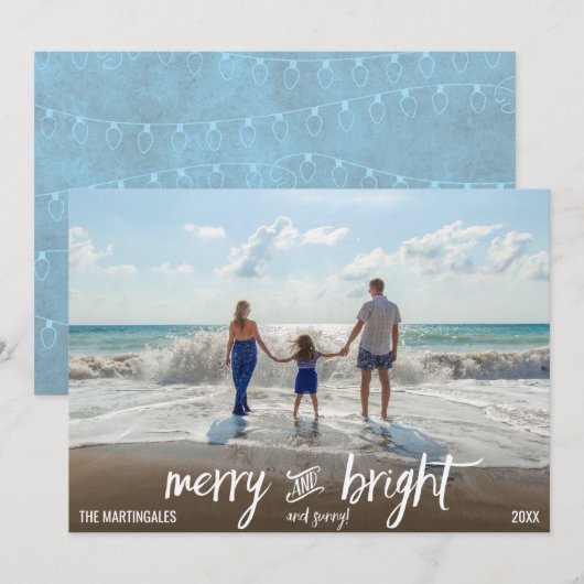 FOTO HOLIDAY-KAART | Kerstkerst in strand Feestdagenkaart (Voorkant / Achterkant)