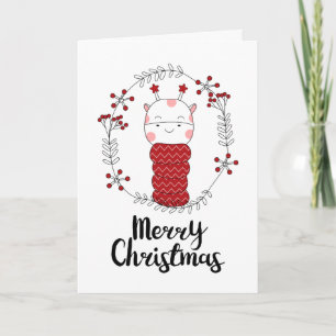 FOTO HOLIDAY-KAART Vroegere kerstGiraffe Feestdagen Kaart