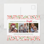 FOTO HOLIDAY KAART | Vrolijk kerstfeest Holly Chee (Voorkant / Achterkant)