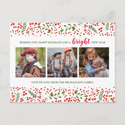 FOTO HOLIDAY KAART | Vrolijk kerstfeest Holly Chee (Voorkant)