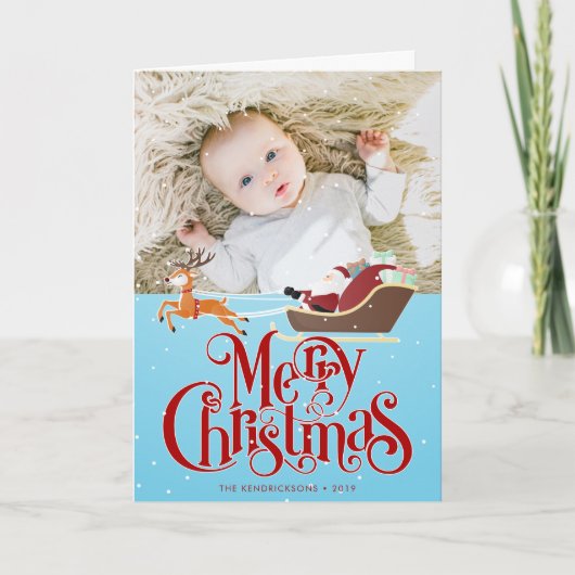 FOTO HOLIDAY | Kerstnacht kerstmis kerstmis Feestdagen Kaart (Voorkant)