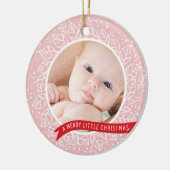 FOTO HOLIDAY ORNAMENT schattig winterbladerroze (Links)
