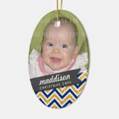 FOTO HOLIDAY OVAL ORNAMENT bold chevron glitter (Links)