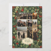 Foto  Holly Christmas Feestdagenkaart (Voorkant)