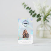 Foto Holographic van Logo QR Code Employee Visitekaartje (Staand voorkant)