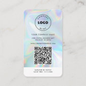 Foto Holographic van Logo QR Code Employee Visitekaartje (Achterkant)