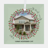 Foto: Home Sweet Home-kerstboom Glas Ornament (Achterkant)