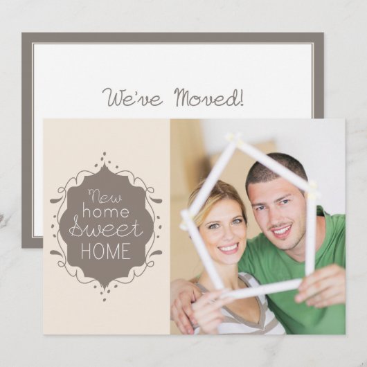 Foto Home Sweet Home Moving Announding Aankondiging (Voorkant / Achterkant)