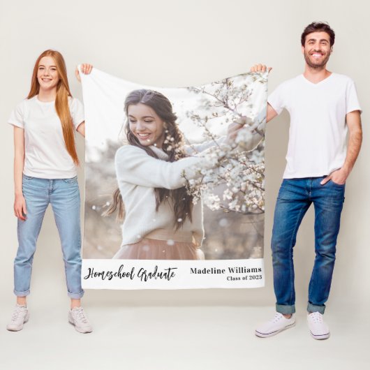 Foto Homeschool Afstuderen Fleece Deken (In situ)