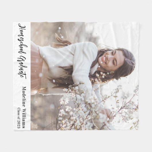 Foto Homeschool Afstuderen Fleece Deken (Voorkant (Horizontaal))