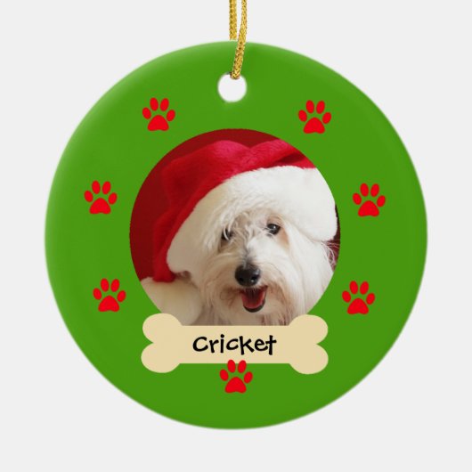 Foto Hond Kerst Ornament (Voorkant)