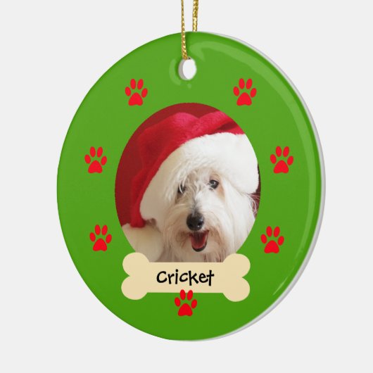 Foto Hond Kerst Ornament (Links)