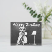  Foto Hond Spelen Viool Verjaardag Briefkaart (Staand voorkant)