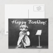  Foto Hond Spelen Viool Verjaardag Briefkaart (Voorkant / Achterkant)