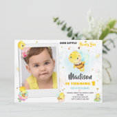 Foto honing bij verjaardag uitnodiging Insecten ui (Staand voorkant)