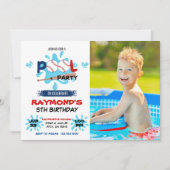 Foto Honkbal Pool Party Kaart (Voorkant)