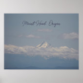 Foto Hood Oregon Blue Clouds Poster (Voorkant)