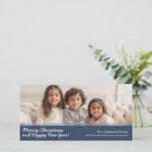 Foto horizontaal of panoramisch Prettig kerstfeest Feestdagenkaart (Staand voorkant)