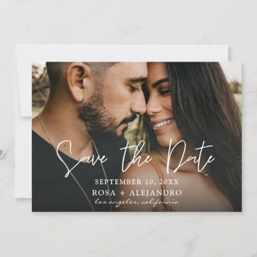 Foto - Horizontaal sparen de Datum Kaart (Voorkant)