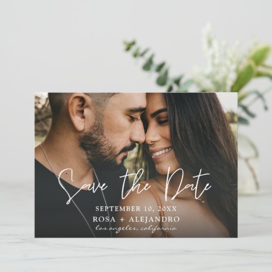 Foto - Horizontaal sparen de Datum Kaart (Staand voorkant)