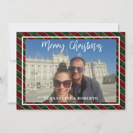 Foto Horizontale Kerst Flat Holid Feestdagenkaart (Voorkant)