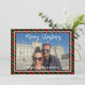 Foto Horizontale Kerst Flat Holid Feestdagenkaart (Staand voorkant)