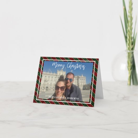 Foto Horizontale Kerstflat Feestdagen Kaart (Voorkant)