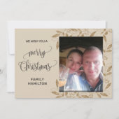 Foto Horizontale Kerstflat Feestdagenkaart (Voorkant)