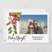 Foto Horizontale Kerstflat Feestdagenkaart (Voorkant)