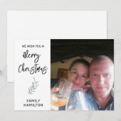 Foto Horizontale Kerstflat Feestdagenkaart (Voorkant / Achterkant)