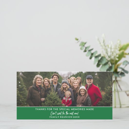 Foto Horizontale of Panoramische Familie Reünie Feestdagenkaart (Staand voorkant)
