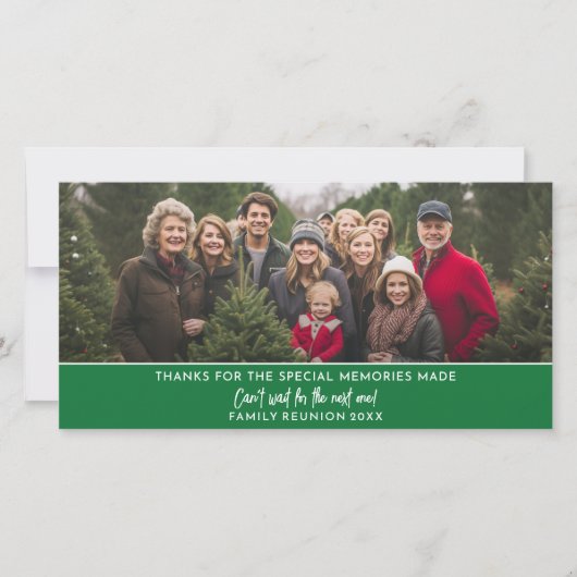 Foto Horizontale of Panoramische Familie Reünie Feestdagenkaart (Voorkant)