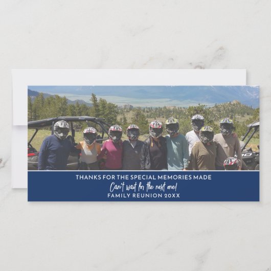 Foto Horizontale of Panoramische Familie Reünie Feestdagenkaart (Voorkant)