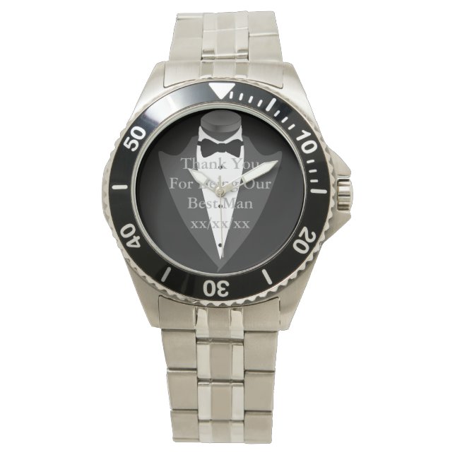 FOTO HORLOGE Naam Bestman Vader bruidegom Ring Bea (Voorkant)