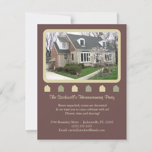 Foto: Housewarming Invitation - Brown Kaart (Voorkant)