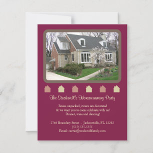 Foto: Housewarming Invitation - Maroon Kaart