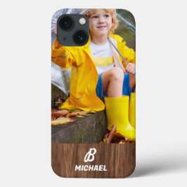 Foto Hout Graan Gepersonaliseerde Naam I Telefoonh Case-Mate iPhone Case
