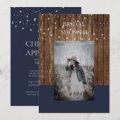 Foto & Houten Lichten Marine Vrijgezellenfeest Kaart (Voorkant / Achterkant)