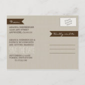 Foto Houten Zonnebloem Bruiloft Save The Date Kaar Aankondigingskaart (Achterkant)