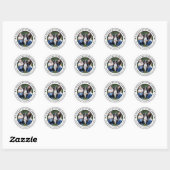 Foto Huisdier Bruiloft Save The Date Ronde Sticker (Vel)