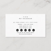 Foto Huisdier Hond Influencer Social Media QR Code Visitekaartje (Achterkant)