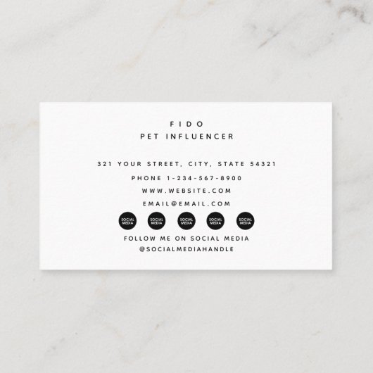 Foto Huisdier Hond Influencer Social Media QR Code Visitekaartje