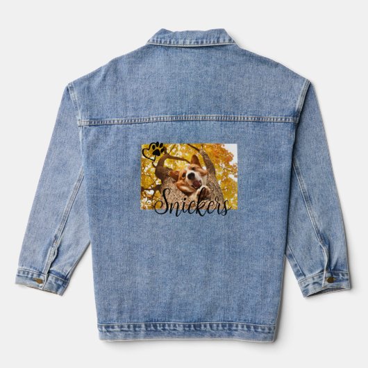 Foto Huisdier Hond Kat Denim Jacket (Achterkant)